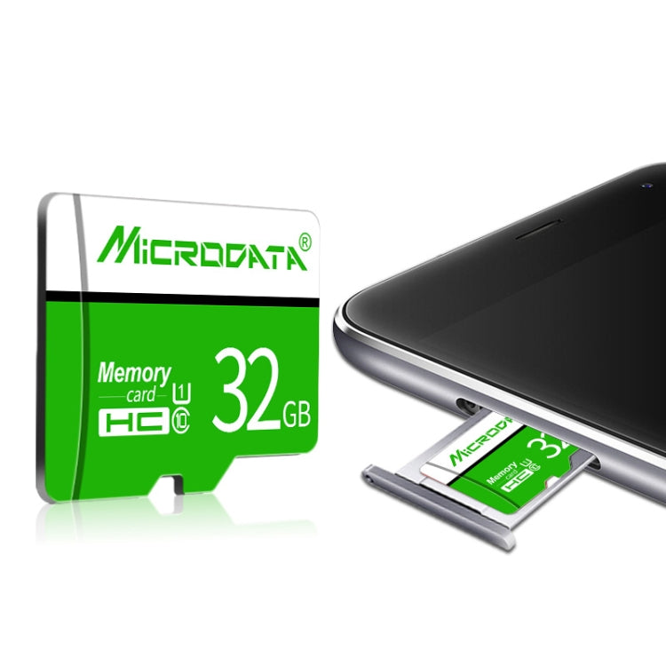 MICRODATA 32GB U1 Green and White TF(Micro SD) Memory Card - Micro SD Card by MiCRODATA | Online Shopping South Africa | PMC Jewellery