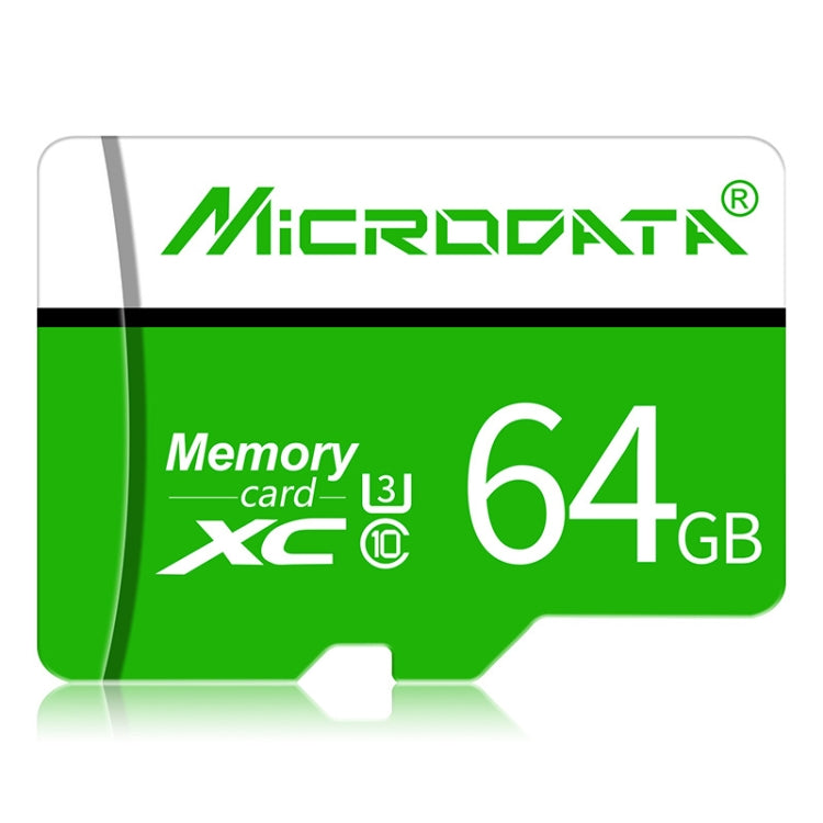 MICRODATA 64GB U3 Green and White TF(Micro SD) Memory Card - Micro SD Card by MiCRODATA | Online Shopping South Africa | PMC Jewellery