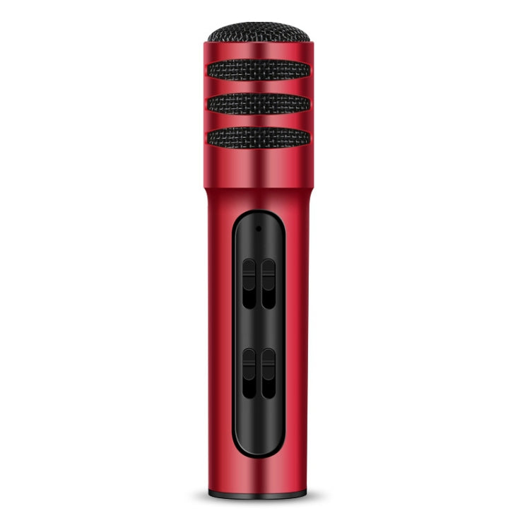 BGN-C7 Condenser Microphone Dual Mobile Phone Karaoke Live Singing Microphone Built-in Sound Card(Red) - Microphone by PMC TechLife | Online Shopping South Africa | PMC TechLife