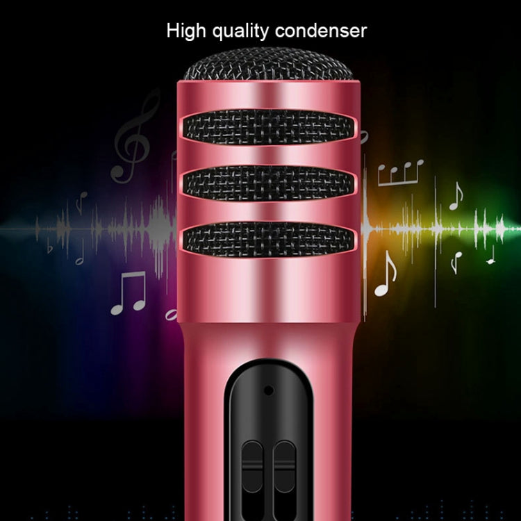 BGN-C7 Condenser Microphone Dual Mobile Phone Karaoke Live Singing Microphone Built-in Sound Card(Red) - Microphone by PMC TechLife | Online Shopping South Africa | PMC TechLife