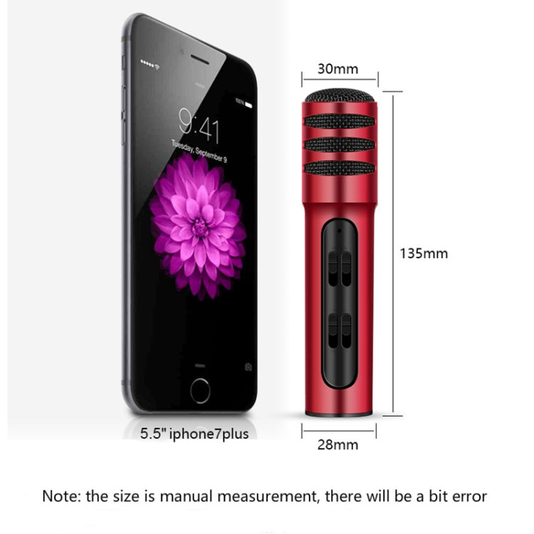 BGN-C7 Condenser Microphone Dual Mobile Phone Karaoke Live Singing Microphone Built-in Sound Card(Red) - Microphone by PMC TechLife | Online Shopping South Africa | PMC TechLife