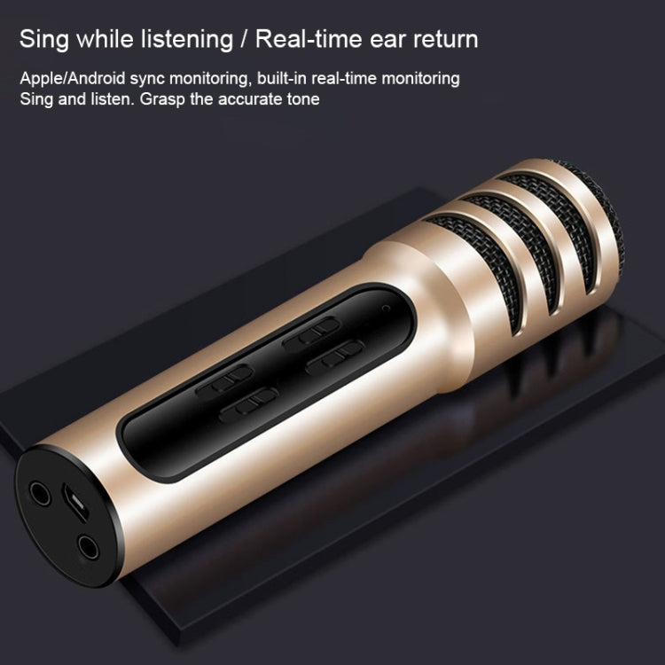 BGN-C7 Condenser Microphone Dual Mobile Phone Karaoke Live Singing Microphone Built-in Sound Card(Red) - Microphone by PMC TechLife | Online Shopping South Africa | PMC TechLife