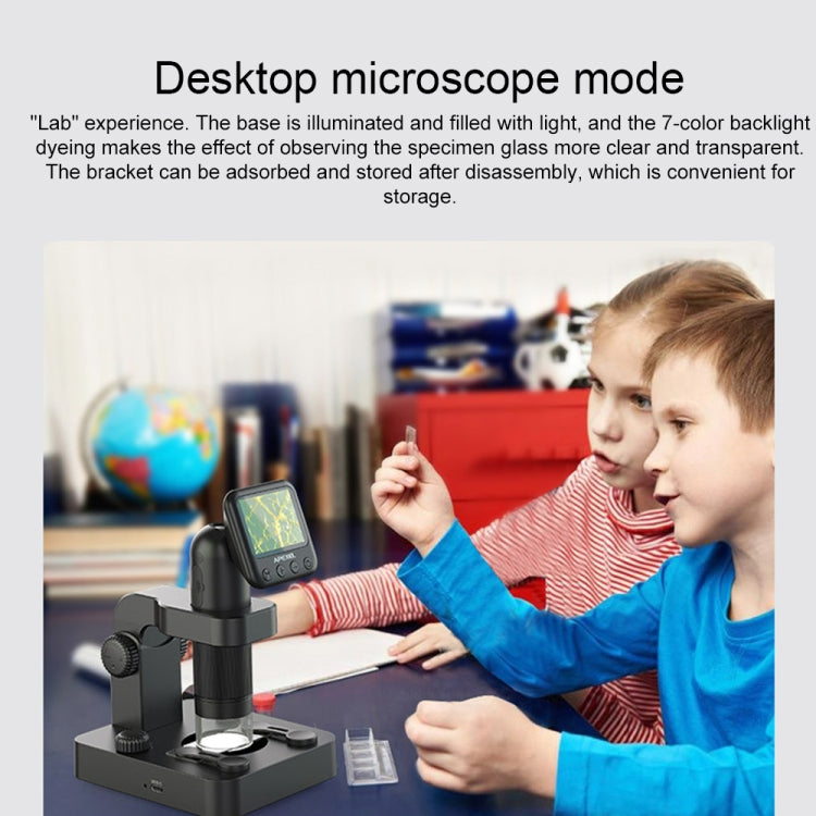 APEXEL MS003 Outdoor Portable HD Digital Microscope with Base - Digital Microscope by APEXEL | Online Shopping South Africa | PMC Jewellery