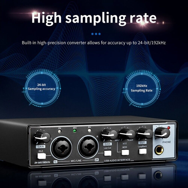 XTUGA M-22D Audio Interface Professional Sound Card - Live Sound Effects Processors by XTUGA | Online Shopping South Africa | PMC Jewellery
