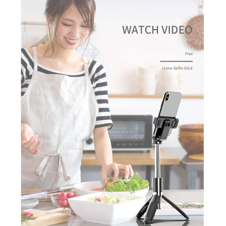 L02 100cm Multi-function Adjustable Bluetooth Self-timer Pole Tripod Selfie Stick (Black) - Selfie Sticks by PMC TechLife | Online Shopping South Africa | PMC TechLife
