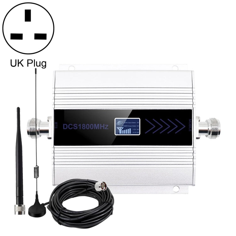 DCS-LTE 4G Phone Signal Repeater Booster, UK Plug(Silver) - Boosters by PMC TechLife | Online Shopping South Africa | PMC TechLife