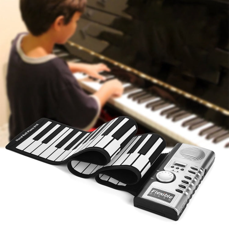 61 Keys Portable Flexible Roll Up Electronic Soft Keyboard Piano with Speakers - Keyboard Instruments by PMC TechLife | Online Shopping South Africa | PMC TechLife