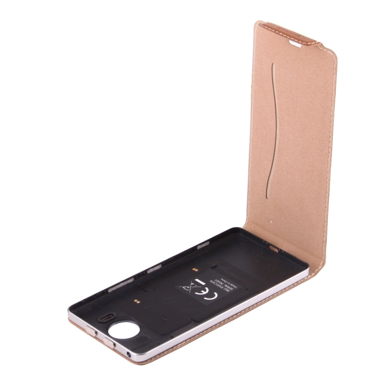 Vertical Flip Genuine Leather Case + QI Wireless Standard Charging Back Cover For Microsoft Lumia 950 XL(Brown) - Back Cover by PMC TechLife | Online Shopping South Africa | PMC TechLife | Buy Now Pay Later Mobicred