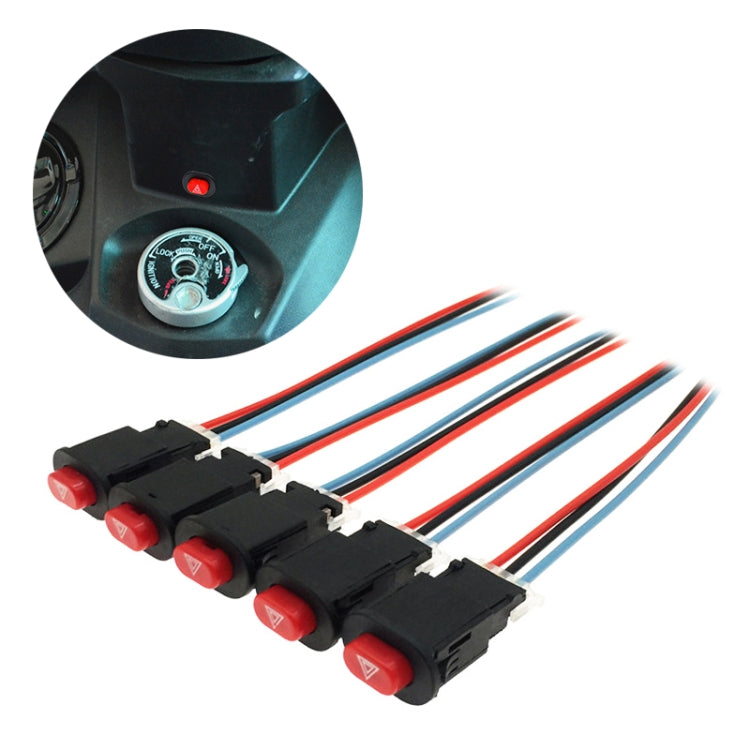 5 PCS Motorcycle sScooter Modified Double Flashing Warning Light Switch - free shipping - PMC TechLife - Order now!