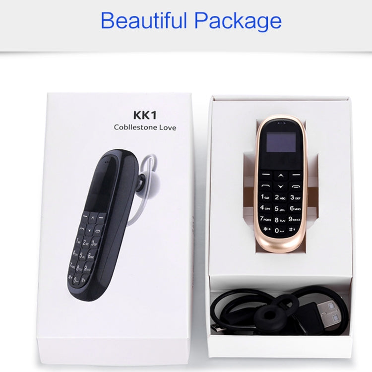 AIEK KK1 Mini Mobile Phone, English Keyboard, Hands Free Bluetooth Dialer Headphone, MTK6261DA, Anti-Lost, Single SIM, Network: 2G(Black) - Others by AIEK | Online Shopping South Africa | PMC Jewellery