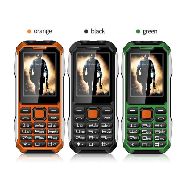 A6 Triple Proofing Elder Phone, Waterproof Shockproof Dustproof, 6800mAh Battery, 2.4 inch, 21 Keys, Bluetooth, LED Flashlight, FM, SOS, Dual SIM, Network: 2G(Green) - Others by PMC TechLife | Online Shopping South Africa | PMC TechLife