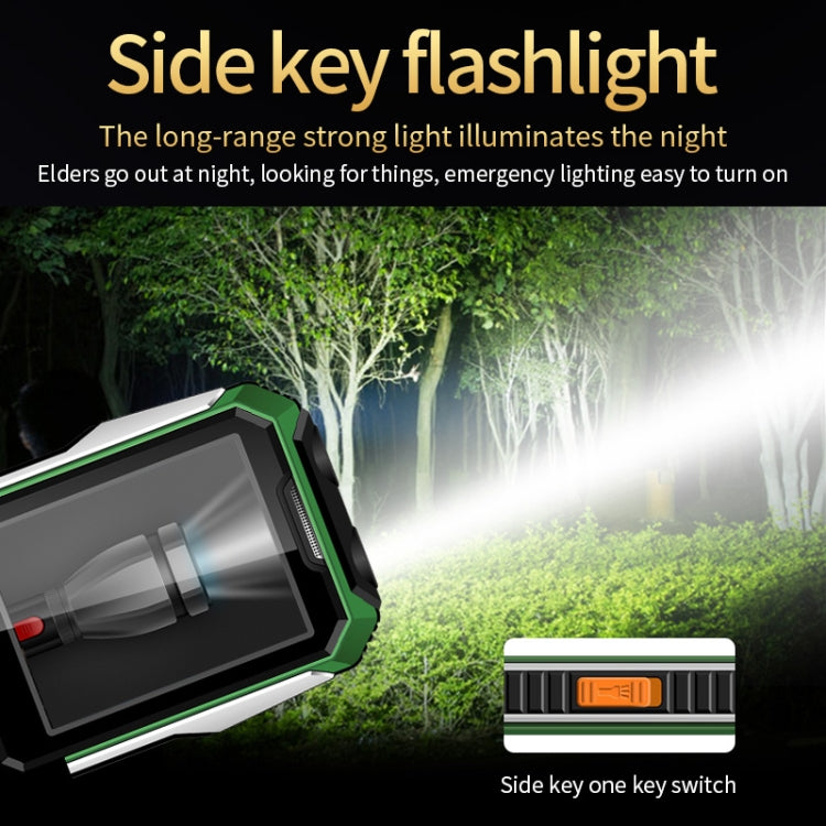 A6 Triple Proofing Elder Phone, Waterproof Shockproof Dustproof, 6800mAh Battery, 2.4 inch, 21 Keys, Bluetooth, LED Flashlight, FM, SOS, Dual SIM, Network: 2G(Green) - Others by PMC TechLife | Online Shopping South Africa | PMC TechLife