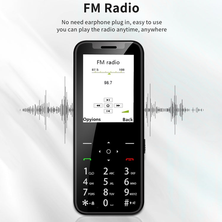 SERVO X4 Mini Mobile Phone, English Key, 2.4 inch, MTK6261D, 21 Keys, Support Bluetooth, FM, Magic Sound, Auto Call Record, Torch, Blacklist,GSM, Quad SIM (Black) - SERVO by SERVO | Online Shopping South Africa | PMC Jewellery