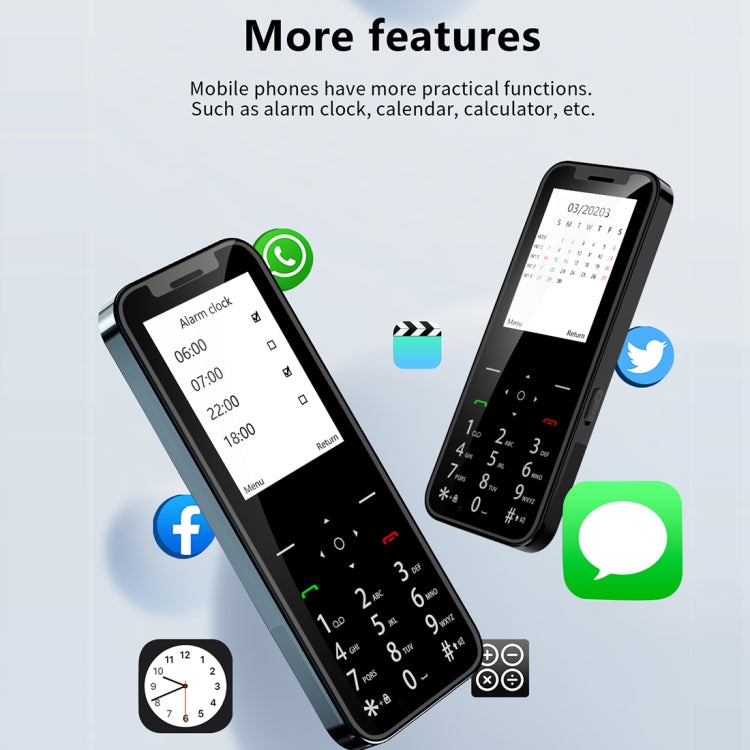 SERVO X4 Mini Mobile Phone, English Key, 2.4 inch, MTK6261D, 21 Keys, Support Bluetooth, FM, Magic Sound, Auto Call Record, Torch, Blacklist,GSM, Quad SIM (Black) - SERVO by SERVO | Online Shopping South Africa | PMC Jewellery