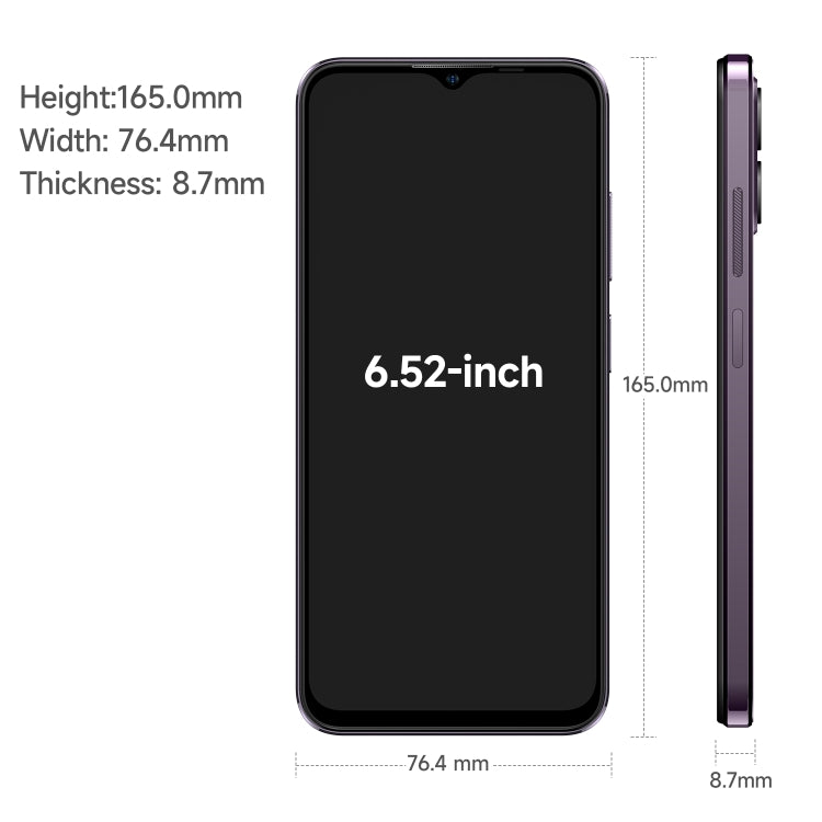 [HK Warehouse] Ulefone Note 16 Pro, 4GB+128GB, Dual Back Cameras, Face ID & Side Fingerprint Identification, 4400mAh Battery, 6.52 inch Android 13 Unisoc T606 Octa Core up to 1.6GHz, Network: 4G, Dual SIM, OTG (Purple) - Ulefone by Ulefone | Online Shopping South Africa | PMC Jewellery