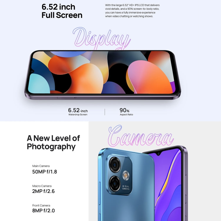 [HK Warehouse] Ulefone Note 16 Pro, 8GB+512GB, Dual Back Cameras, Face ID & Side Fingerprint Identification, 4400mAh Battery, 6.52 inch Android 13 Unisoc T606 Octa Core up to 1.6GHz, Network: 4G, Dual SIM, OTG (Blue) - Ulefone by PMC Jewellery | Online Shopping South Africa | PMC Jewellery