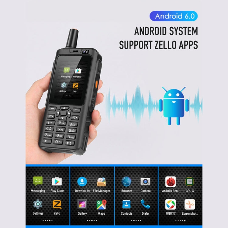 UNIWA F40 POC Walkie Talkie Rugged Phone, 1GB+8GB, IP65 Waterproof Dustproof Shockproof, 4000mAh Battery, 2.4 inch Android 6.0 MTK6737 Quad Core, Network: 4G, PTT(Black) - UNIWA by UNIWA | Online Shopping South Africa | PMC Jewellery