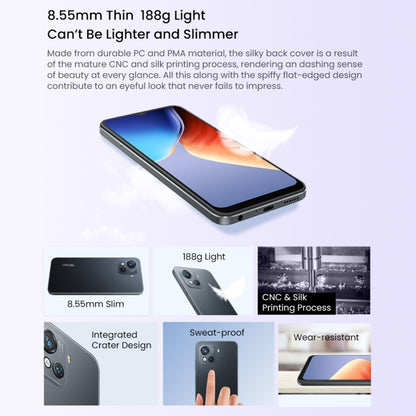 [HK Warehouse] Blackview OSCAL C80, 8GB+128GB, 50MP Camera, Side Fingerprint Identification, 5180mAh Battery, 6.5 inch Android 12 Unisoc T606 Octa Core up to 1.6GHz, Network: 4G, OTG, Dual SIM, Global Version with Google Play(Black) - Blackview by Blackview | Online Shopping South Africa | PMC Jewellery