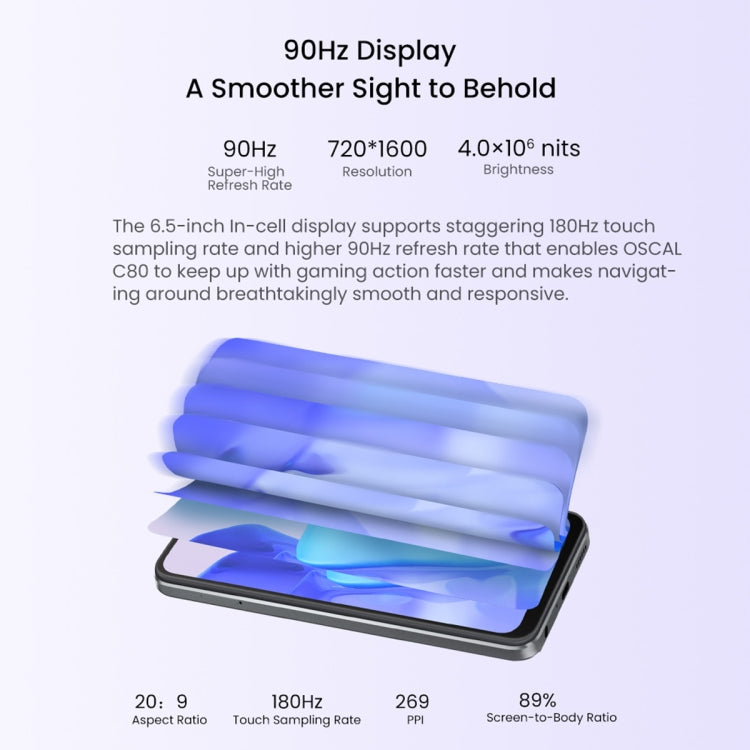 [HK Warehouse] Blackview OSCAL C80, 8GB+128GB, 50MP Camera, Side Fingerprint Identification, 5180mAh Battery, 6.5 inch Android 12 Unisoc T606 Octa Core up to 1.6GHz, Network: 4G, OTG, Dual SIM, Global Version with Google Play(Black) - Blackview by Blackview | Online Shopping South Africa | PMC Jewellery