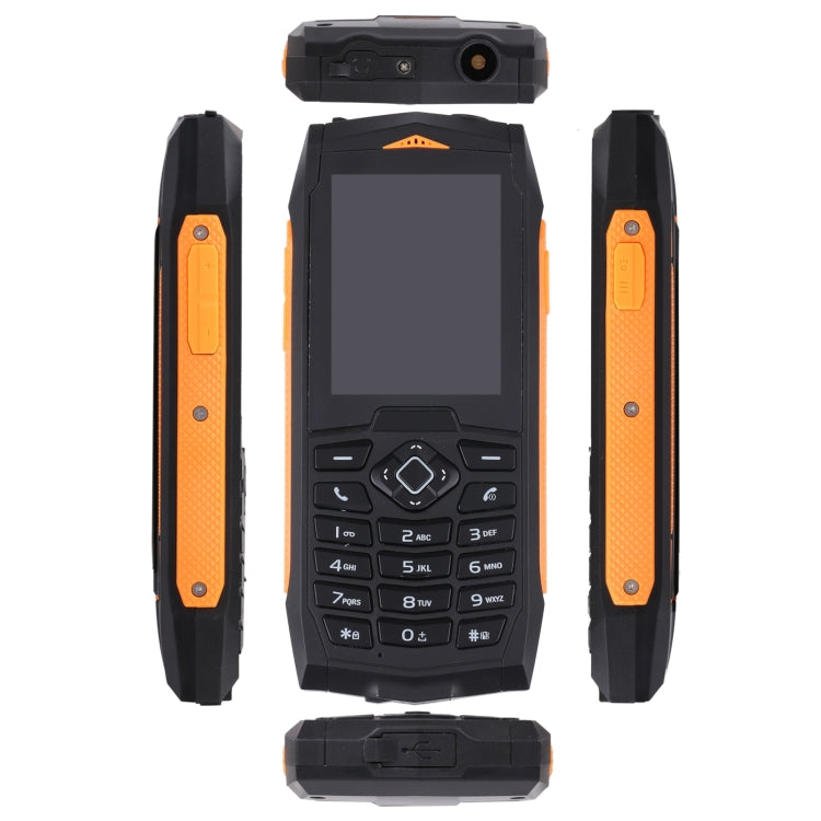 Rugtel R1C Rugged Phone, IP68 Waterproof Dustproof Shockproof, 2.4 inch, MTK6261D, 2000mAh Battery, SOS, FM, Dual SIM(Orange) - Others by Rugtel | Online Shopping South Africa | PMC Jewellery