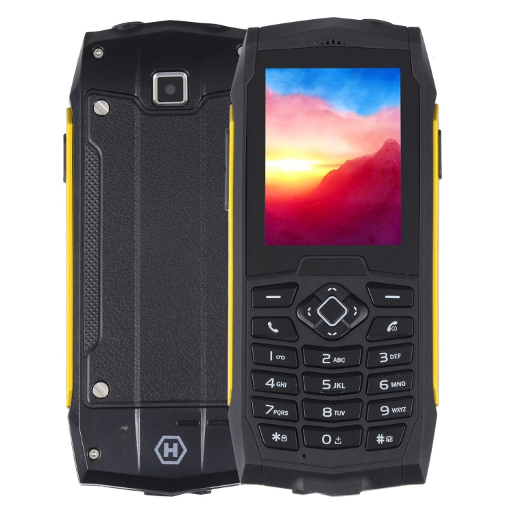 Rugtel R1D Rugged Phone, IP68 Waterproof Dustproof Shockproof, 2.4 inch, MTK6261D, 2000mAh Battery, Loud Box Speaker, FM, Network: 2G, Dual SIM(Yellow) - Others by Rugtel | Online Shopping South Africa | PMC Jewellery