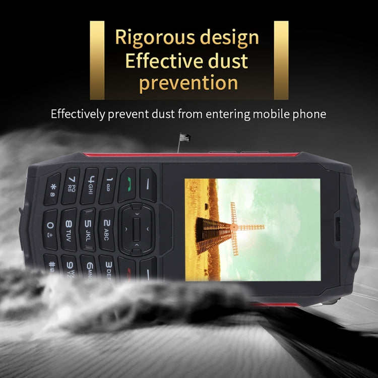 Rugtel R3C Rugged Phone, IP68 Waterproof Dustproof Shockproof, 2.8 inch, MTK6261D, 2000mAh Battery, SOS, FM, Dual SIM(Red) - Others by Rugtel | Online Shopping South Africa | PMC Jewellery | Buy Now Pay Later Mobicred