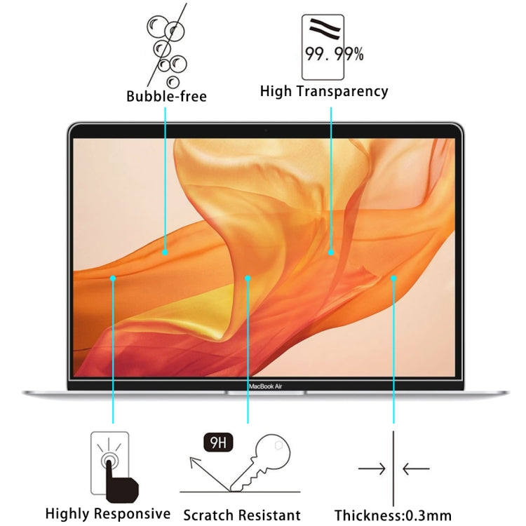 0.26mm 9H Surface Hardness Explosion-proof Tempered Glass Film for MacBook Air 13.3 (2018) - free shipping - PMC TechLife - Order now!