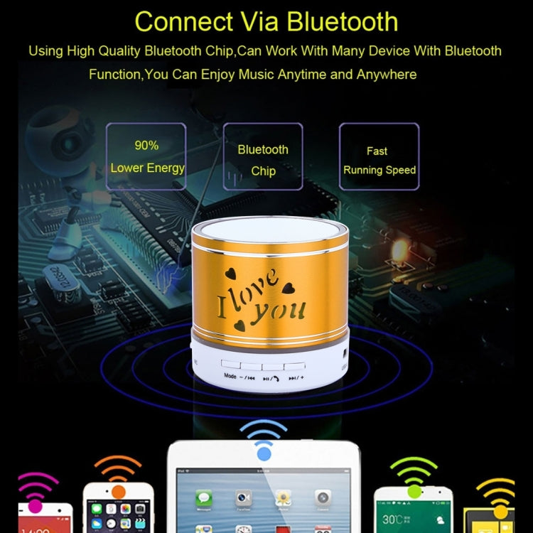 A9L Mini Portable Bluetooth Stereo Speaker with RGB LED Light, Built-in MIC, Support Hands-free Calls & TF Card & AUX(Yellow) - Mini Speaker by PMC Jewellery | Online Shopping South Africa | PMC Jewellery