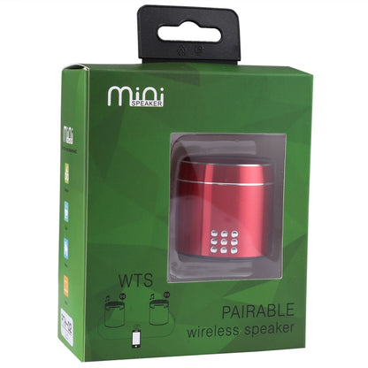 PTH-02 Portable True Wireless Stereo Mini Bluetooth Speaker with LED Indicator & Sling(Red) - Mini Speaker by PMC Jewellery | Online Shopping South Africa | PMC Jewellery