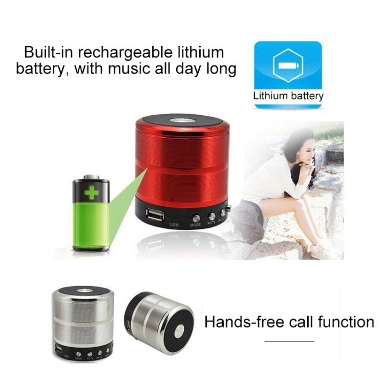WS-887 Bluetooth Speaker with Lanyard, Support Hands-free Call & FM & U Disk & TF Card & AUX(Gold) - Mini Speaker by PMC TechLife | Online Shopping South Africa | PMC TechLife