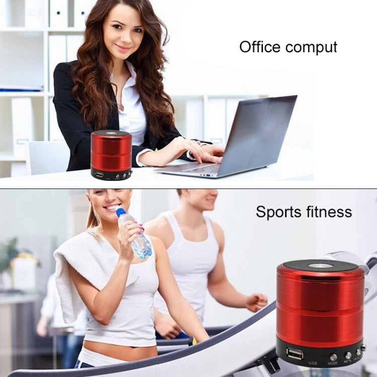 WS-887 Bluetooth Speaker with Lanyard, Support Hands-free Call & FM & U Disk & TF Card & AUX(Blue) - Mini Speaker by PMC TechLife | Online Shopping South Africa | PMC TechLife