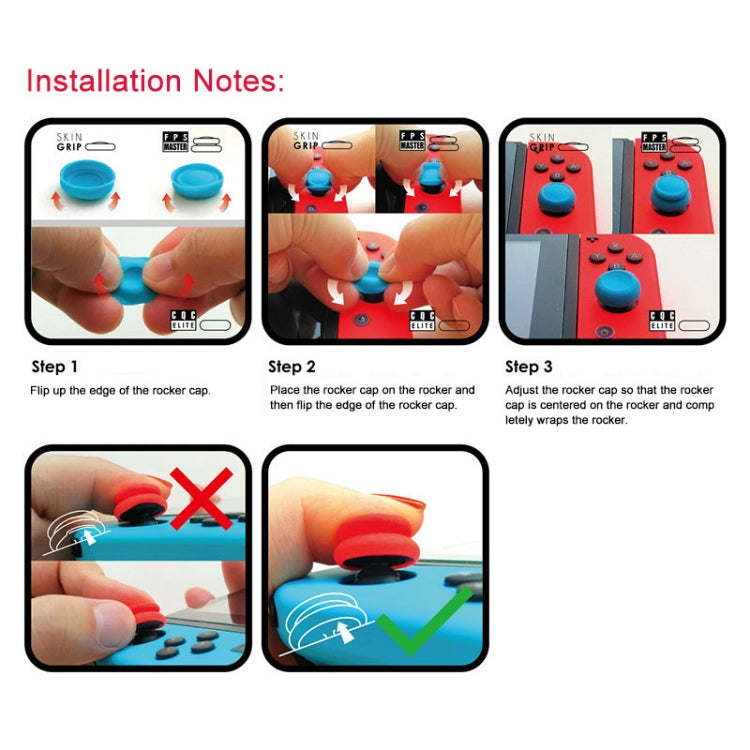 Left + Right Gamepad Rocker Cap Button Cover for Switch(Red) - Cases by PMC TechLife | Online Shopping South Africa | PMC TechLife | Buy Now Pay Later Mobicred