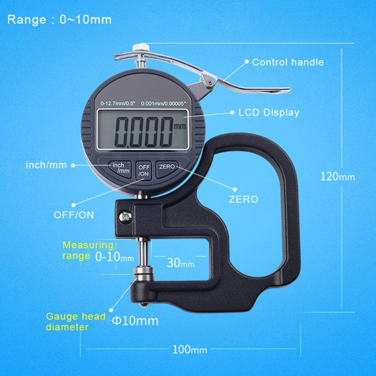 0-10mm Range Digital Display Percentage Thickness Gauge - Coating Thickness Gauge by PMC TechLife | Online Shopping South Africa | PMC TechLife | Buy Now Pay Later Mobicred