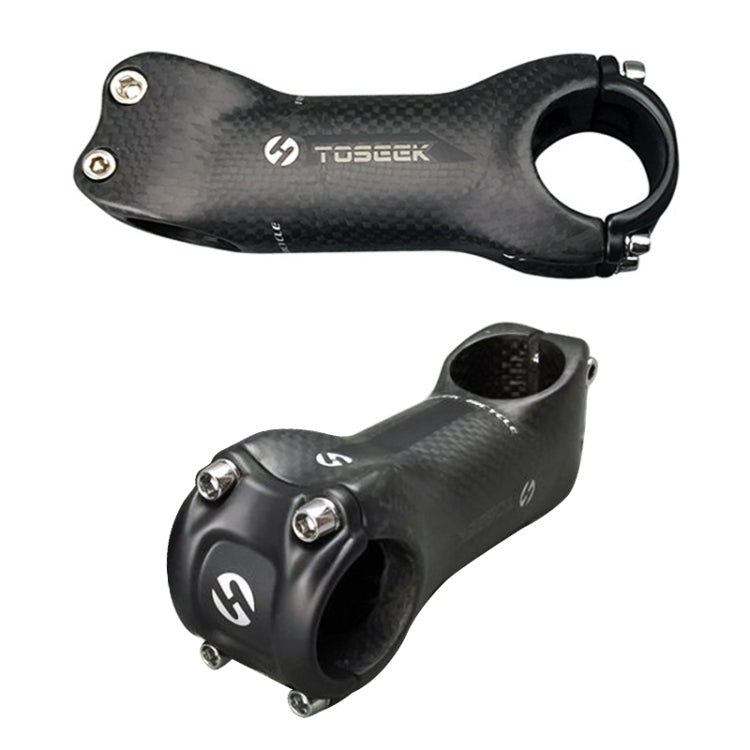 TOSEEK All Carbon Fiber 3KUD Texture Road Mountain Bike Ultra-light Handlebar Stem Riser Faucet, Size: 17 Degree, 130mm (Matte) - Bicycle Grips by TOSEEK | Online Shopping South Africa | PMC Jewellery