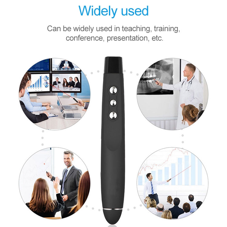 2.4GHz Wireless Laser PowerPoint Page Turning Pen Multimedia Wireless Presentation Projection Pen with USB Receiver, Remote Control Distance: 30m - free shipping - PMC TechLife - Order now!