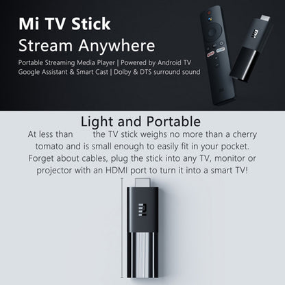 [HK Warehouse] Original Xiaomi Mi Android TV Stick, Quad Core Cotex A53, RAM 1GB + ROM 8GB, Global Version, EU Plug - Android TV Sticks by Xiaomi | Online Shopping South Africa | PMC Jewellery