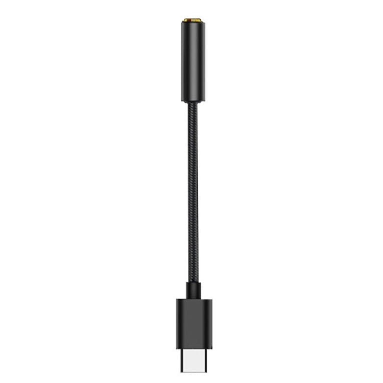 TA11-R USB-C / Type-C Male to 3.5mm Audio Female TPE Braid Earphone Adapter(Black) - free shipping - PMC TechLife - Order now!