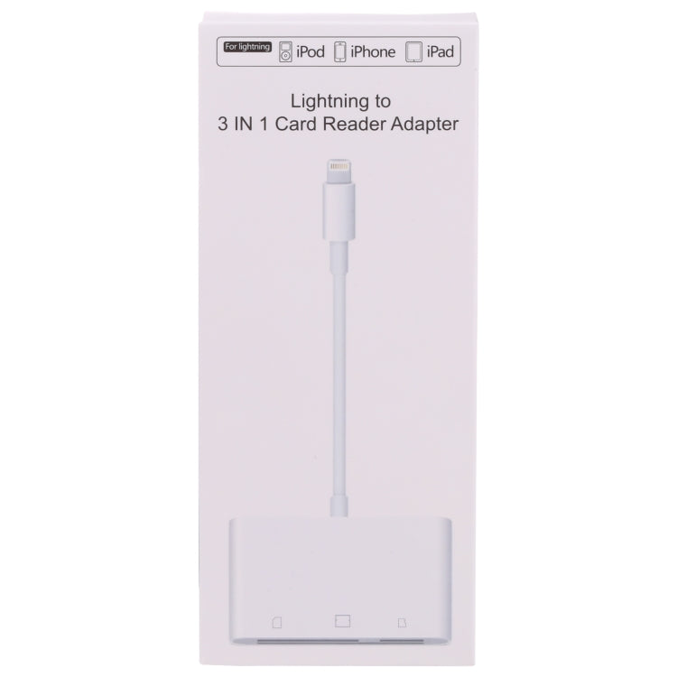 NK-1011 3 in 1 CF Card / TF Card / SD Card Reader For 8 Pin Devices - U Disk & Card Reader by PMC TechLife | Online Shopping South Africa | PMC TechLife