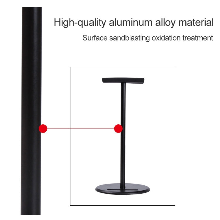 X1 Universal Detachable Aluminum Alloy Headphone Stand Display Hanger (Black) - Anti-lost & Holder by PMC TechLife | Online Shopping South Africa | PMC TechLife