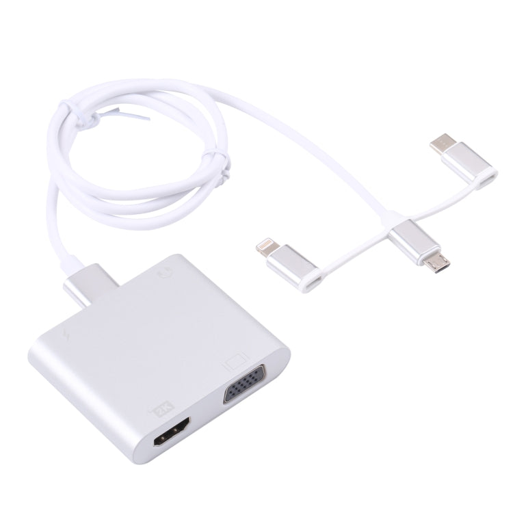 7585D 3 in 1 Digital HDTV Docking Adapter Supports HDMI VGA AUX and Charging - Converter & Adapter by PMC TechLife | Online Shopping South Africa | PMC TechLife