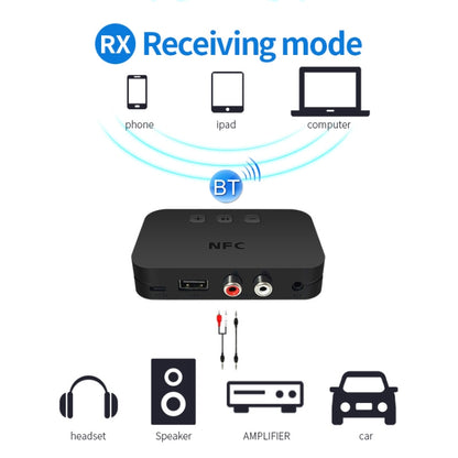 TI-800 NFC Desktop Bluetooth 5.0  Adapter Music Receiver for USB Drive Reads Bluetooth Speaker (Black) - Audio Receiver Transmitter by PMC Jewellery | Online Shopping South Africa | PMC Jewellery