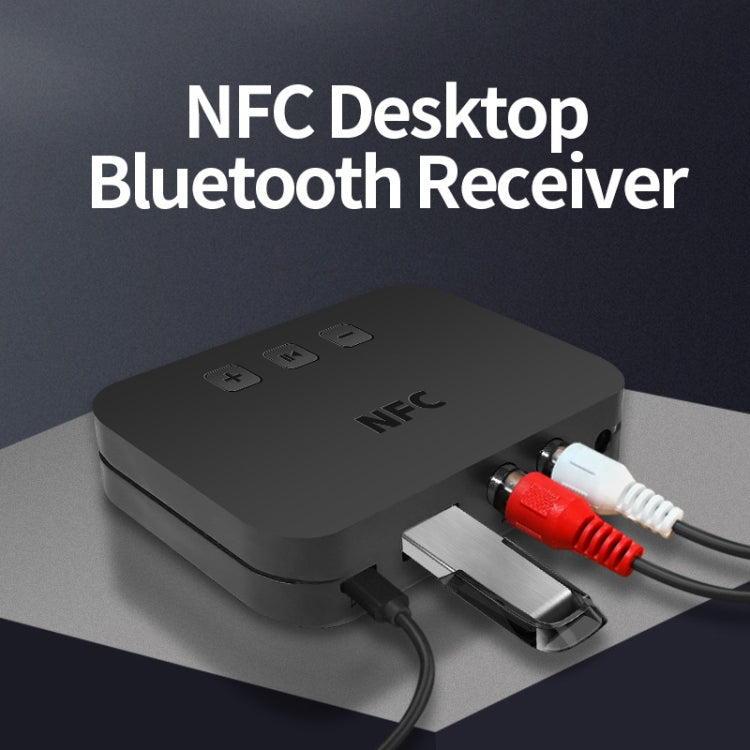 TI-800 NFC Desktop Bluetooth 5.0  Adapter Music Receiver for USB Drive Reads Bluetooth Speaker (Black) - Audio Receiver Transmitter by PMC Jewellery | Online Shopping South Africa | PMC Jewellery