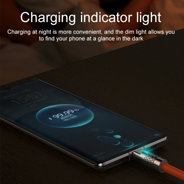 Mech Series 6A 120W USB to USB-C / Type-C Metal Plug Silicone Fast Charging Data Cable, Length: 1.2m(Orange) - free shipping - PMC TechLife - Order now!