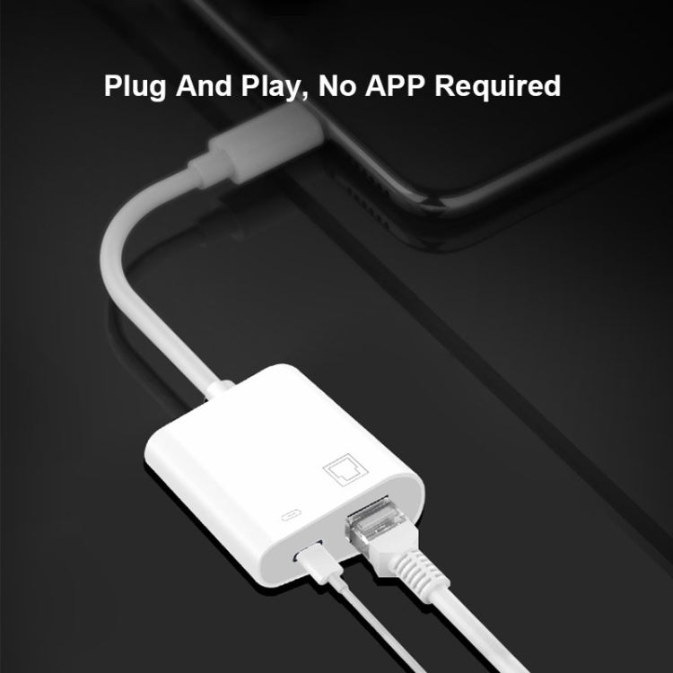 NK-1035 TC 2 in 1 USB-C / Type-C Male to Ethernet + Type-C Power Female Adapter - OTG Adapter by PMC TechLife | Online Shopping South Africa | PMC TechLife