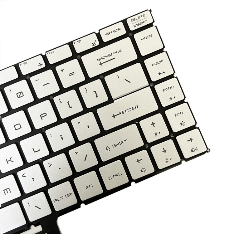 US Version Laptop Keyboard with Backlight for MSI GS65 / GS65VR / MS-16Q2 / Stealth 8SE /8SF / 8SG /Thin 8RE / Thin 8RF (Silver) - Replacement Keyboards by PMC TechLife | Online Shopping South Africa | PMC TechLife | Buy Now Pay Later Mobicred