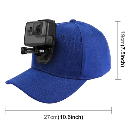 PULUZ Baseball Hat with J-Hook Buckle Mount & Screw for GoPro, DJI OSMO Action and Other Action Cameras(Blue) -  by PMC Jewellery | Online Shopping South Africa | PMC Jewellery