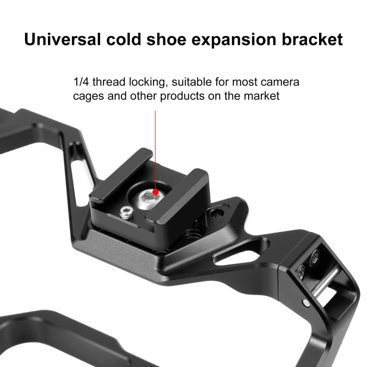 PULUZ Expand Cold Shoe Mount Adapter Microphone Flash Light Aluminum Alloy Holder Bracket (Black) - free shipping - PMC TechLife - Order now!