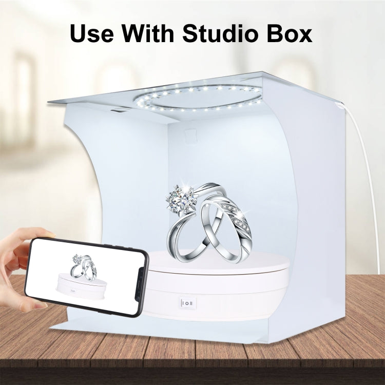 PULUZ 15cm Adjusting Speed Rotating Turntable Display Stand, Load: 3kg(White) -  by PULUZ | Online Shopping South Africa | PMC TechLife | Buy Now Pay Later Mobicred