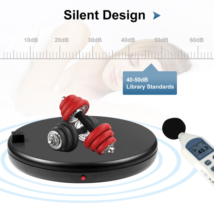 PULUZ 45cm Remote Control Adjusting Speed Rotating Turntable Display Stand with Power Socket, Black, Load 100kg(UK Plug) - free shipping - PMC TechLife - Order now!