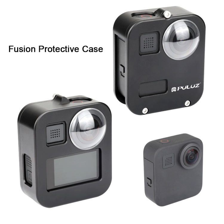 PULUZ Housing Shell CNC Aluminum Alloy Protective Cage for GoPro Max(Black) - Metal Cases by PULUZ | Online Shopping South Africa | PMC TechLife | Buy Now Pay Later Mobicred